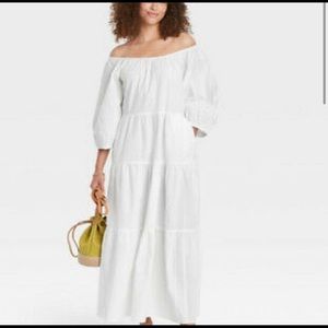 Universal Thread Teal Balloon Sleeve Maxi Dress